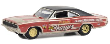 GREEN41160-B - DODGE Charger 1968 - Mr Norm's Mini Charger aus der Serie RUNNING ON EMPTY in Blisterverpackung.
