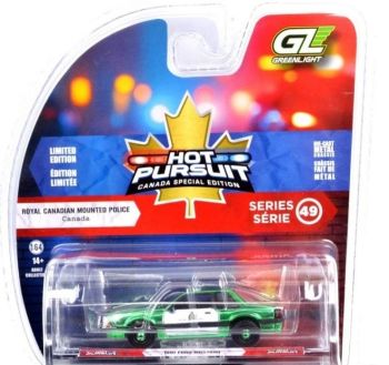 GREEN43065-A-VERT - 1991 Ford Mustang – RCMP (Royal Canadian Police) – Hot Pursuit Green – Canada Special Edition, noch in Originalverpackung