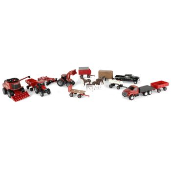 ERT44091 - Set mit 20 Fahrzeugen und Zubehör von CASE IH