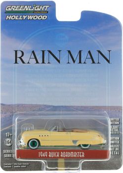 GREEN44960-CVERT - BUICK Roadmaster mit grünen Felgen 1949 aus dem Film RAIN MAN unter Blister.