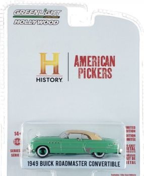 GREEN44970-DVERT - BUICK Roadmaster converticle mit grünen Felgen 1949 aus der TV-Serie American Pickers 2010 in Blisterverpackung.