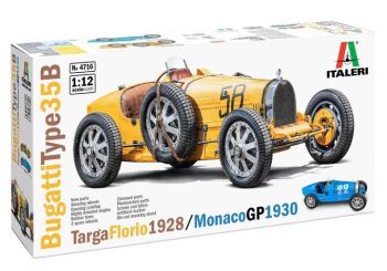 ITA4716 - BUGATTI Typ 35B Targe Floria 1928 vom Großen Preis von Monaco 1930 zum Zusammenbauen und Bemalen