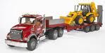BRU2813 - MACK Maschinenträger mit Baggerlader.1/16