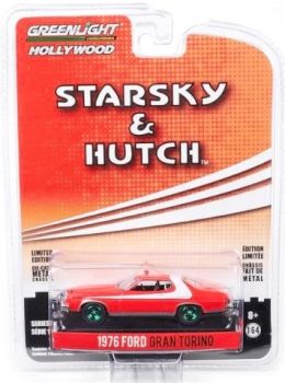 GREEN44780-AVERT - FORD Gran Torino 1976 grüne Felgen STARSKY UND HUTCH im Blister