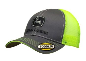 MC53080411CH - Graue Kappe mit grünem Netzgewebe hinten für Kinder JOHN DEERE