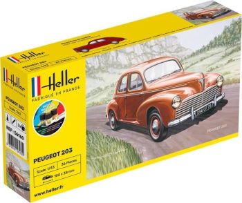 HEL56160 - Starterset mit Farbe und Zubehör – PEUGEOT 203 zum Zusammenbauen