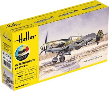 HEL56229 - Starterset mit Farbe und Zubehör – MESSERSCHMITT BF 109 K-4 zum Zusammenbauen