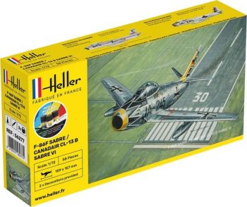 HEL56277 - Starterset mit Farbe und Zubehör – F-86F Sabre und CANADAIR CL-13 B Sabre VI zum Zusammenbauen
