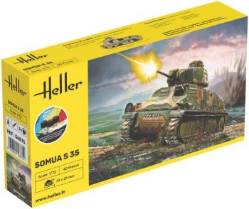 HEL56875 - Starter-Set mit Farben und Zubehör – Panzer SOMUA S-35