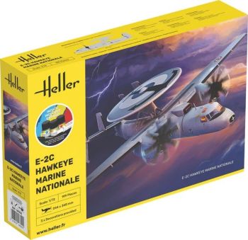 HEL58302 - Starter-Set mit Farben und Zubehör – Militärflugzeug E-2C Hawkeye (Französische Marine)