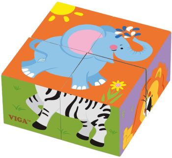 VIG50836 - 6 WÃ¼rfelpuzzles aus Holz