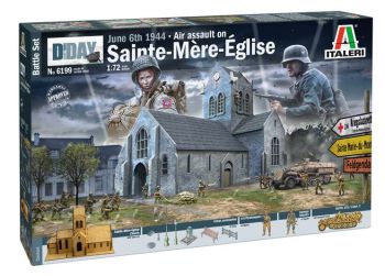 ITA6199 - Bataille-Set – Schlacht um die Normandie, Sainte-Mére-Eglise, 6. Juni 1944 zum Zusammenbauen und Bemalen