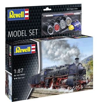REV62167 - MODEL SET – Lokomotive BR 18 505 mit Tender 2'3' T38 zum Zusammenbauen mit Farbe