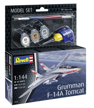 REV63782 - MODEL SET - Kampfflugzeug GRUMMAN F-14A Tomcat zum Zusammenbau mit Farbe