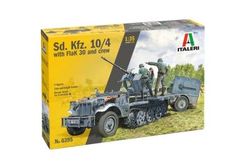 ITA6395 - Militärfahrzeug Sd.kfz 10/4 mit Flak 30 und Besatzung zum Zusammenbau und zum Lackieren