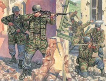 ITA6045 - Deutsche Fallschirmjäger zum Bemalen
