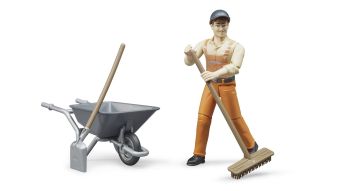 BRU62130 - Städtische Angestellte Figur mit Zubehör