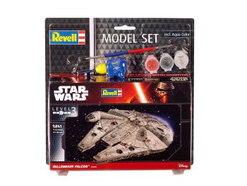 REV63600 - Modellbausatz Millennium Falcon STAR WARS mit Bemalung zum Zusammenbauen