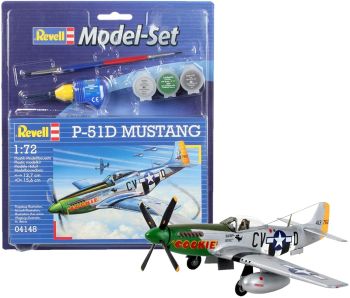 REV64148 - Modellbausatz P-51D Mustang mit Bemalung zum Zusammenbauen