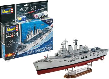 REV65172 - Modellset HMS Invincible Falkland War mit Bemalung zum Zusammenbauen
