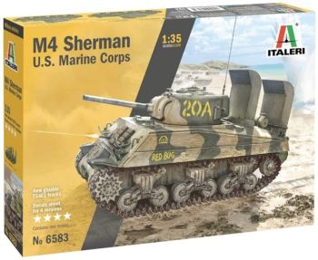 ITA6583 - M4A2 US Marine Corps Panzer zum Zusammenbauen und Lackieren