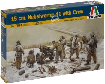 ITA7071 - 15cm Kanone. Nebelwerfer 41 mit Besatzung zum Zusammenbauen und Lackieren