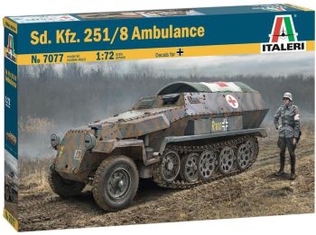 ITA7077 - Krankenwagen Sd.Kfz.251/8 zum Zusammenbauen und Lackieren