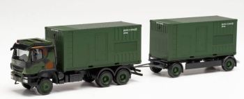 HER746847 - IVECO Forwarder 6x4 Container + 2-Achs-Anhänger 