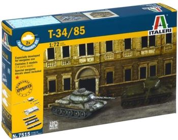 ITA7515 - Russischer Panzer T-34/85 Schnellmontage zum Zusammenbauen und Lackieren