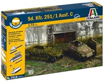 ITA7516 - Fahrzeug Sd.Kfz. 251/1 Ausf. Schnell aufgebaut und lackiert