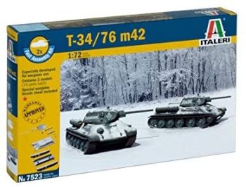 ITA7523 - Panzer T 34/76 m42 Schnellmontage zum zusammenbauen und lackieren