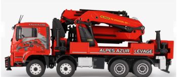 CON77224/01 - MAN TGS Euro 6 4 Achsen mit Entladekran PALFINGER PK 200002L SH ALPES AZUR LEVAGE