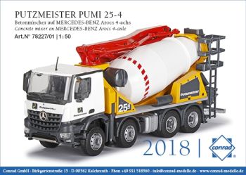 CON78227/01 - MERCEDES-BENZ Arocs 8x4 PUTZMEISTER Fräse mit Pumpenarm
