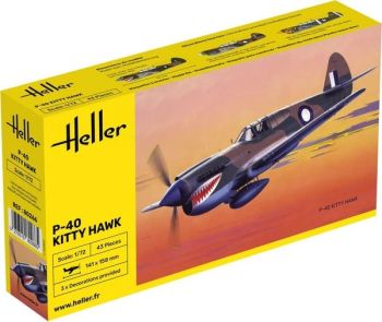 HEL80266 - CURTISS P-40 Kitty Hawk Militärflugzeug zum Zusammenbauen und Lackieren