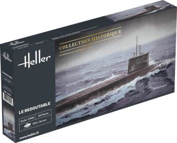 HEL81075 - U-Boot S/M Le Redoutable – Historische Sammlung zum Zusammenbauen und Bemalen