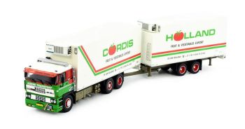 TEK81217 - DAF 3300 6x2 Sattelzugmaschine mit 2-achsigem Kühlauflieger, KOENE Transport