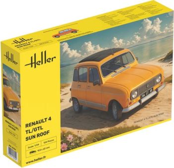HEL82704 - RENAULT 4 TL/GTL mit Schiebedach, zur Montage und Lackierung