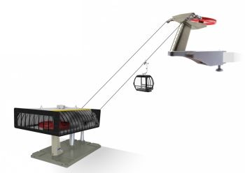JC84383 - Seilbahn mit Gondelbahn Schwarz und gelb