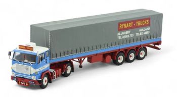 TEK84644 - VOLVO F88 4x2 mit RYNART 3-achsigem geschlossenen Anhänger