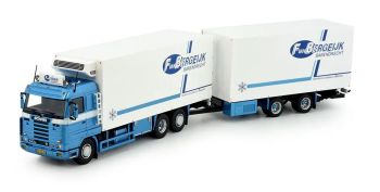 TEK84995 - SCANIA R143 6x2 LKW mit 2-achsigem Kühlauflieger F.VAN BERGEIJK