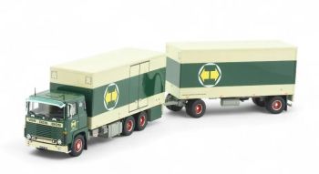 TEK86359 - SCANIA 141 6x4 Fahrgestell mit 1+1-Achs-Anhänger VAN DEN BOS