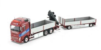 TEK86950 - VOLVO FH04 Globetrotter 6x2 LKW mit Entladekran und SIDLER-Anhänger