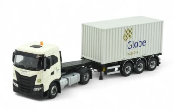 TEK87064 - IVECO S-Way 4x2 mit 3-achsigem Container-Carrier und 20-Fuß-Container (GLOBE Group)