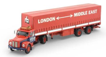 TEK88064 - SCANIA 110 Super 4x2 mit 2-achsigem, geschlossenem Transportanhänger BILLIAUW