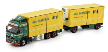 TEK80934 - VOLVO FH12 Gl. 6x4 Träger mit Anhänger 2 Achsen GAM BAKKER