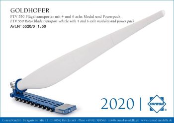 CON5520/0 - GOLDHOFER FTV550 Modul mit Antriebsgruppe + Windradblatt