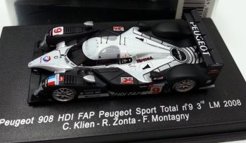 SPA87S087 - PEUGEOT 908 HDI FAP #9 – 3. Platz in Le Mans 2008 C.KLIEN. R.ZONTA. F. MONTAGNY