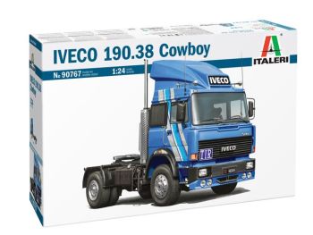 ITA90767 - IVECO 190.38 4x2 Cowboy blau zum Zusammenbauen und Bemalen