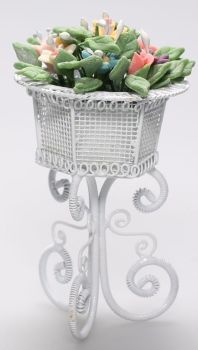 AKI0255 - Miniatur-Blumentopf für Puppenhaus Maße Höhe 9 cm x 4 cm breit