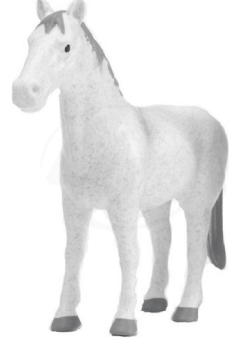 BRU2306BLANC - Weißes Pferd Maßstab: 1/16